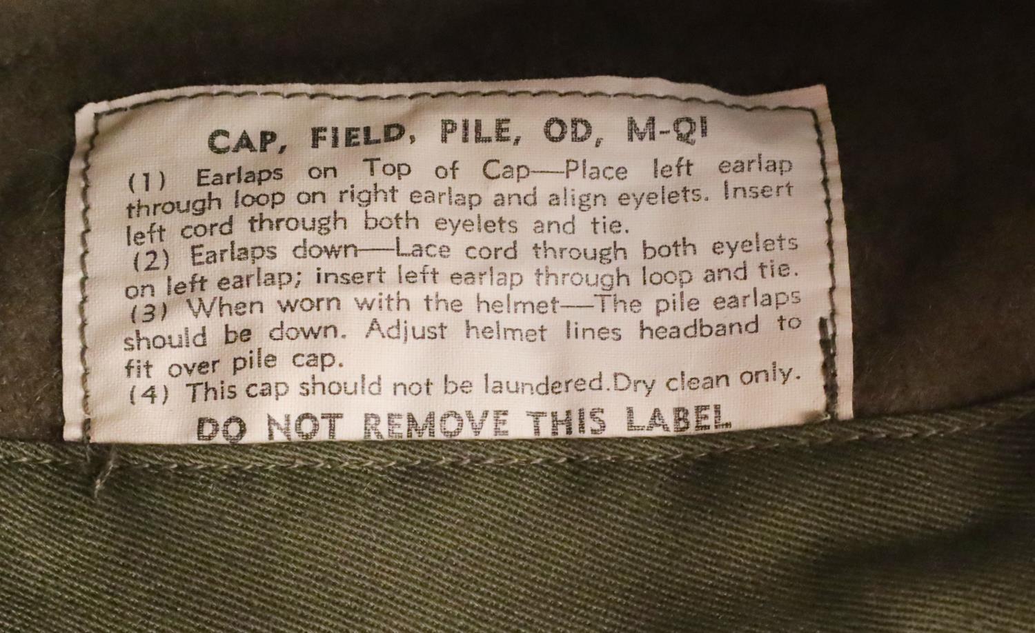 8 WWII US GI ARMY FIELD GEAR & COLD WEATHER CAP