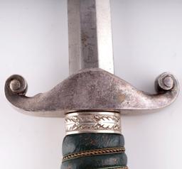 WWII GERMAN REICH LAND CUSTOMS DAGGER W SCABBARD