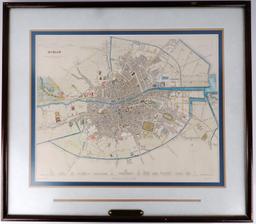 1836 MAP OF DUBLIN IRELAND BY TURRELL AND CLARKE