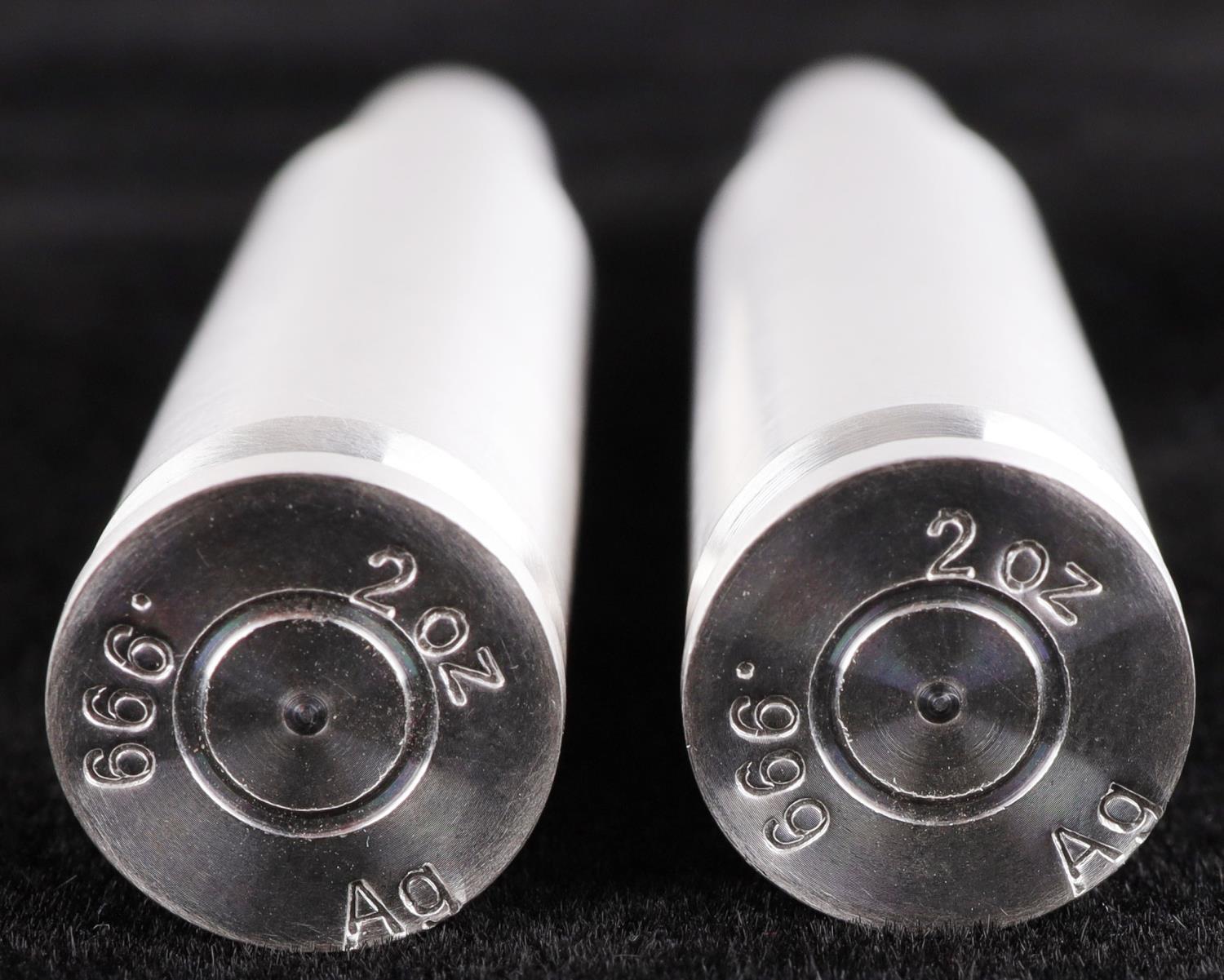 6 OZ SILVER BULLET BULLION .45 CAL AND .308 CAL