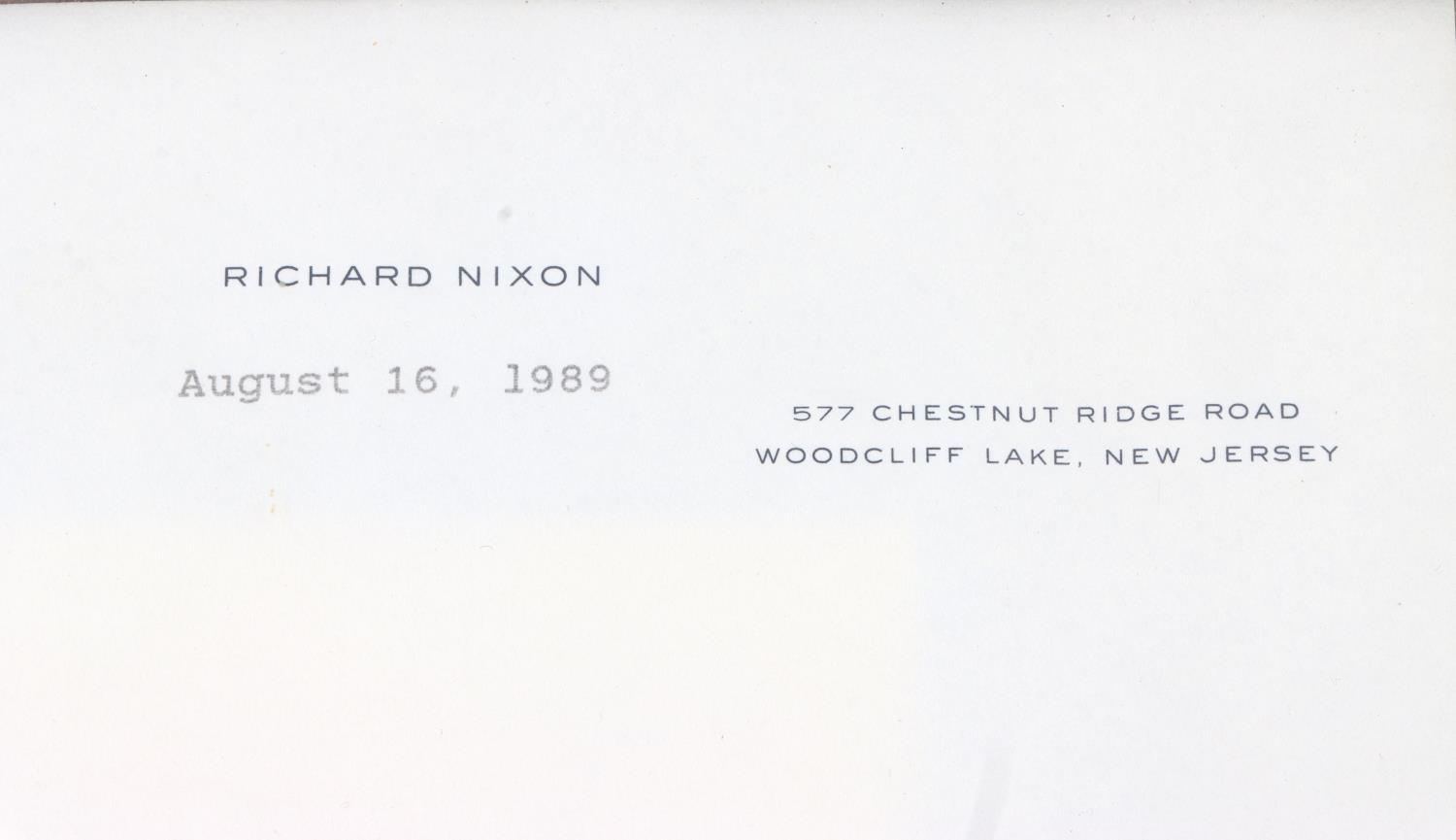 RICHARD NIXON SIGNED LETTER TO JOHN KOEHLER