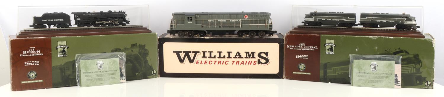 3 NEW YORK CENTRAL LIONEL WILLIAMS ELECTRIC TRAINS