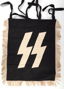 WWII GERMAN 3RD SS DIVISION TRUMPET BANNER