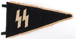 WWII GERMAN THIRD REICH SS PENNANT FLAG