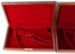 2 WOODEN COLT DUAL REVOLVER PRESENTATION BOX LOT