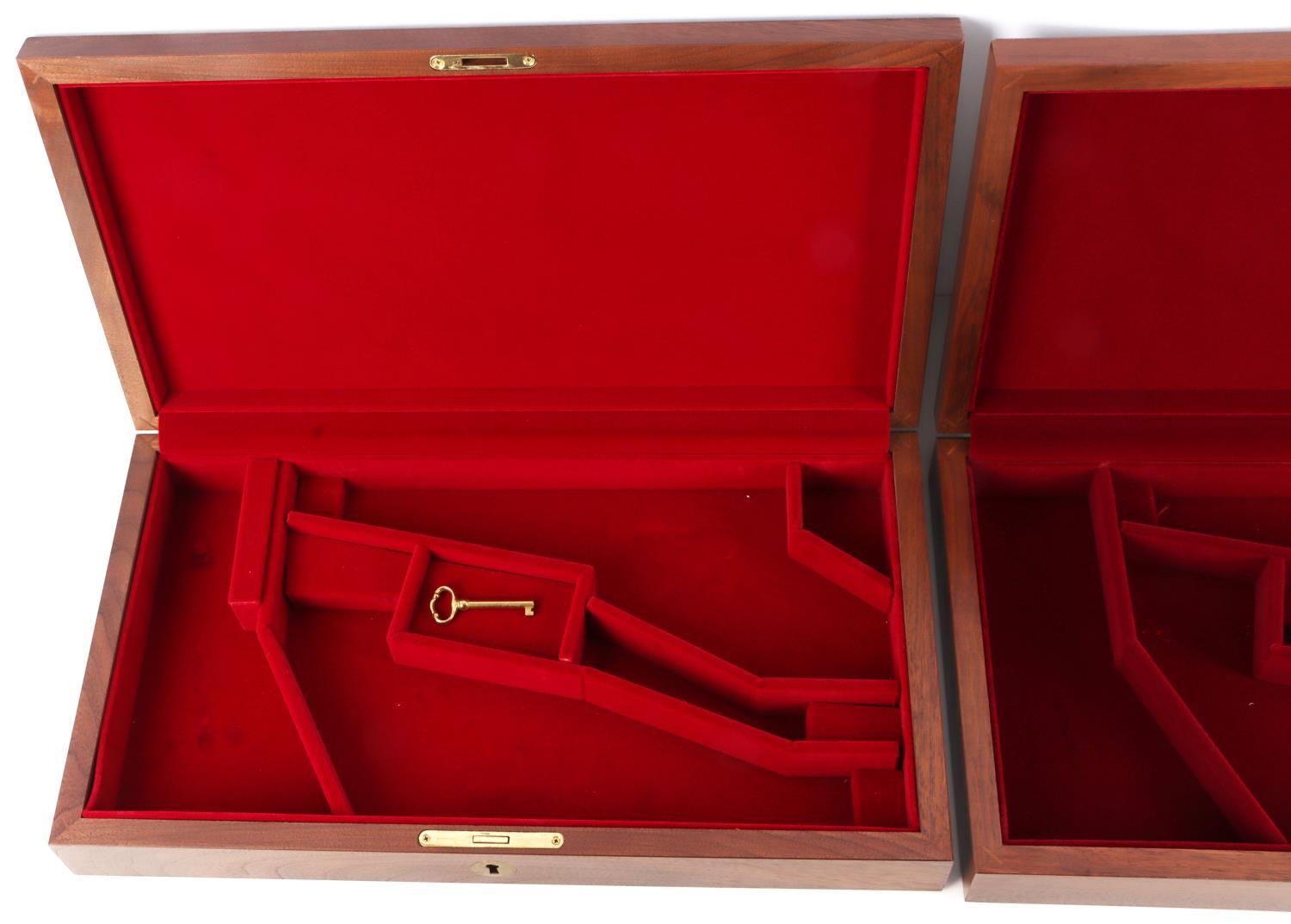 2 WOODEN COLT DUAL REVOLVER PRESENTATION BOX LOT