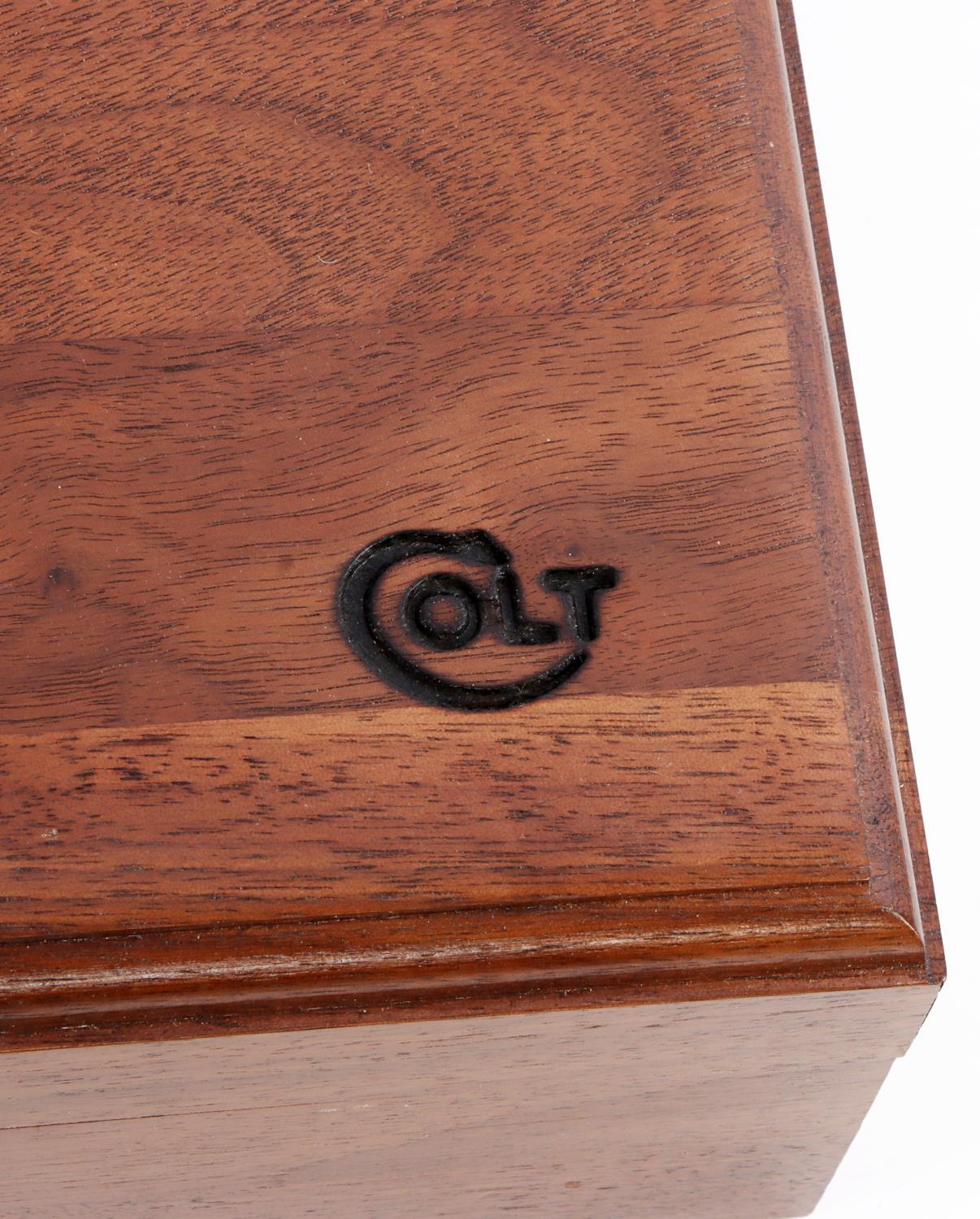 2 WOODEN COLT DUAL REVOLVER PRESENTATION BOX LOT