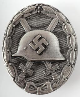 WWII GERMAN THIRD REICH SILVER WOUND BADGE