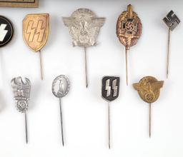WWII KRIEGSMARINE SS AUSWEIS VARIETY OF STICK PINS