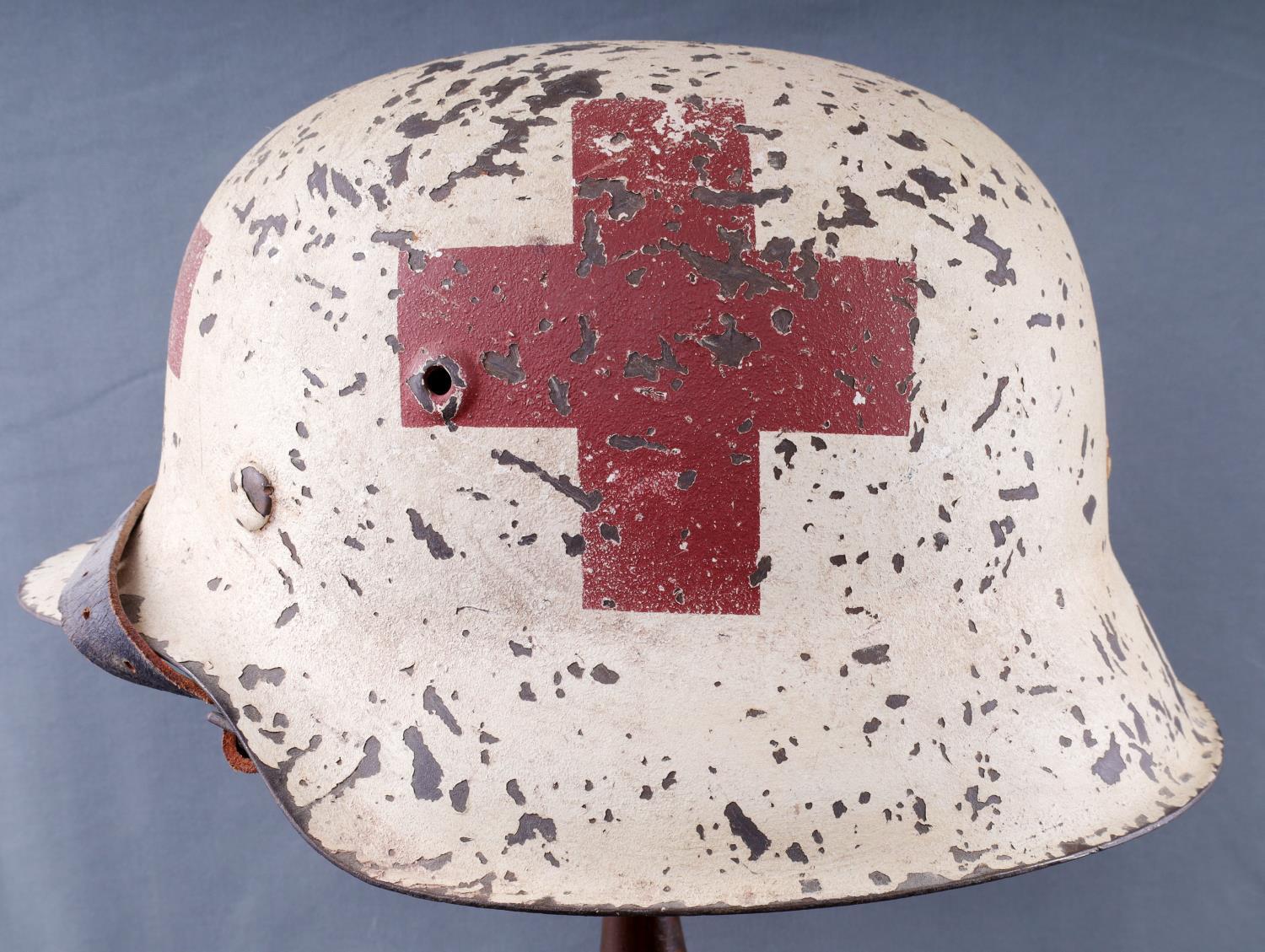 WWII GERMAN RED CROSS M42 STAHLHELM