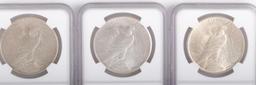 NGC PEACE DOLLAR COIN LOT 1934 AU 58 1926 MS 61 22