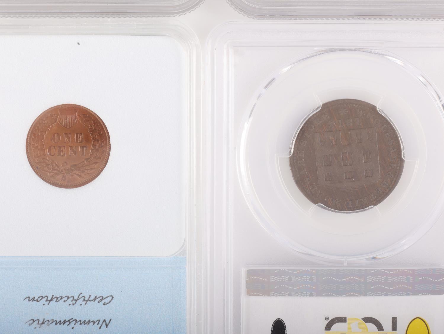 1816 NOVA SCOTIA TOKEN PSGS XF40 & 3 NGC INDIAN