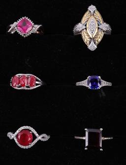 DEALERS LOT ASSORTED STERLING RINGS LOT OF 15