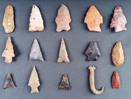 35 SOUTHEASTERN US FOUND ARCHAIC ARROWHEAD LOT