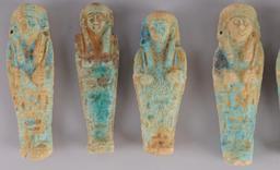 LOT OF 13 EGYPTIAN DUG FAIENCE COLLECTION