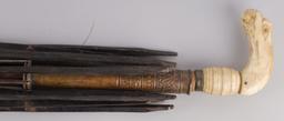 ANTIQUE VICTORIAN WHALE BONE & BALLEEN UMBRELLA