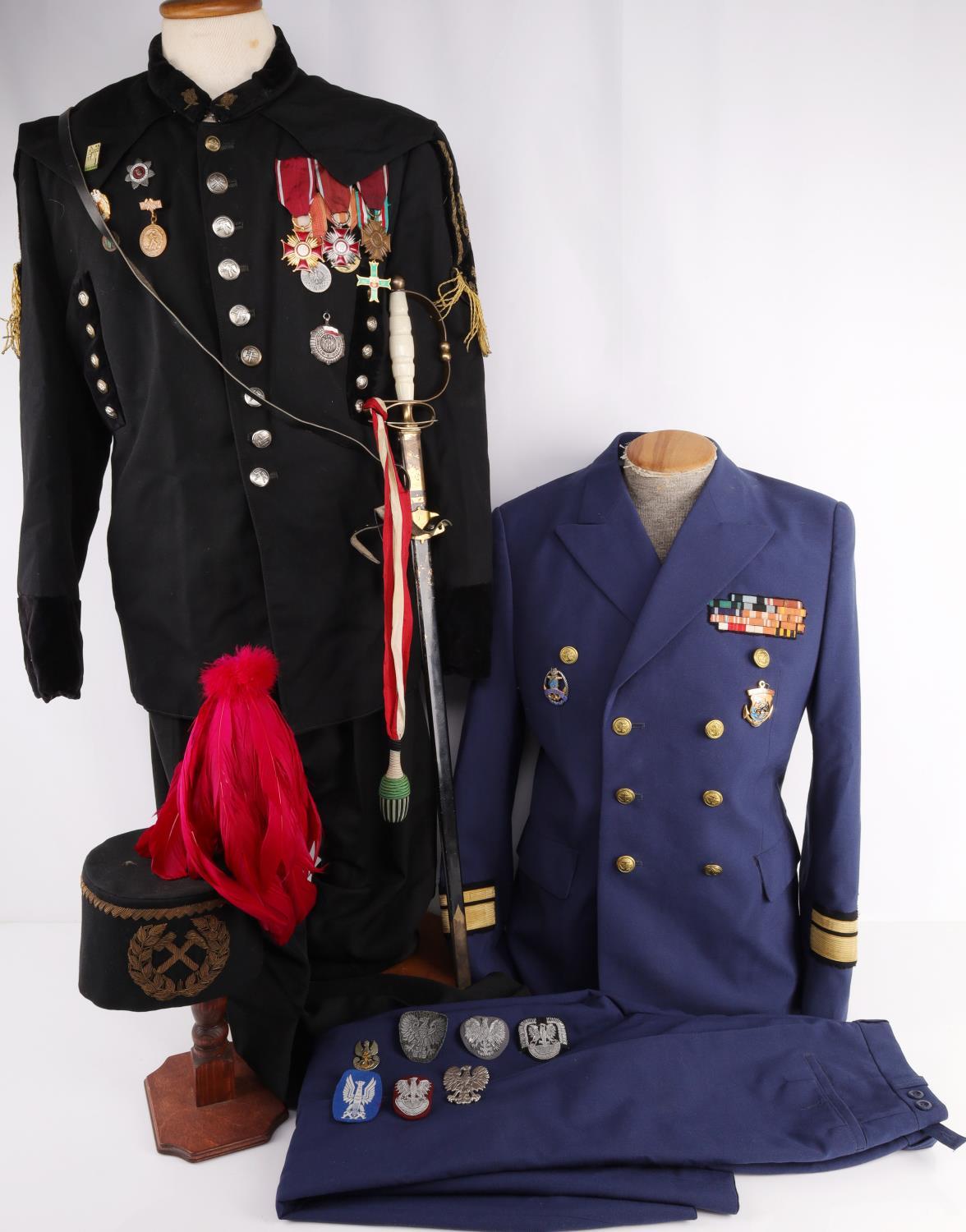 COLD WAR POLISH MINER GALA & NAVY OFFICER UNIFORMS