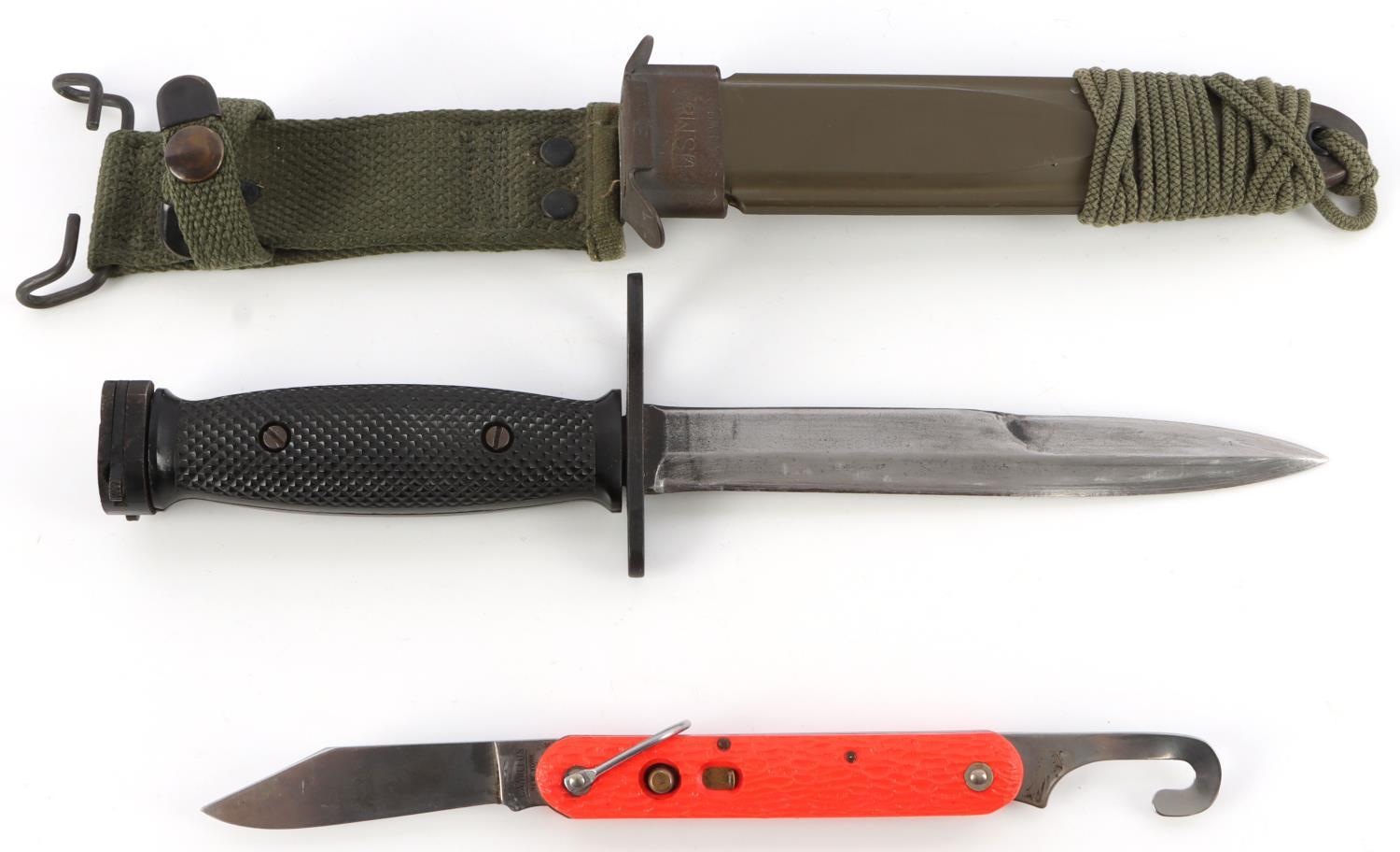 CAMILLUS MC1 PARATROOP KNIFE & MILPAR M7 BAYONET