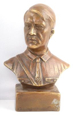 WWII GERMAN ADOLF HITLER BRONZE BUST