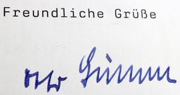 OTTO GUNSCHE SIGNED LETTER & CIGARETTE CARDS