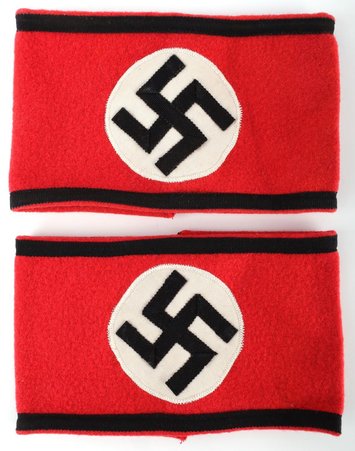 2 WWII GERMAN REICH WAFFEN SS ALLGEMEINE ARMBANDS