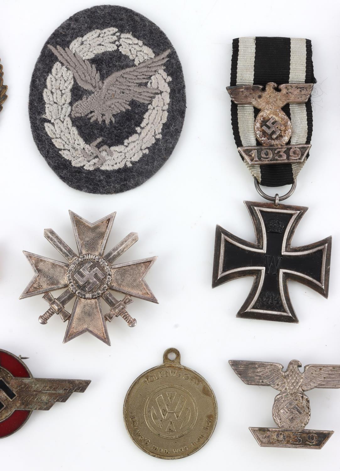 14 WWII GERMAN REICH NSDAP & LUFTWAFFE BADGES LOT