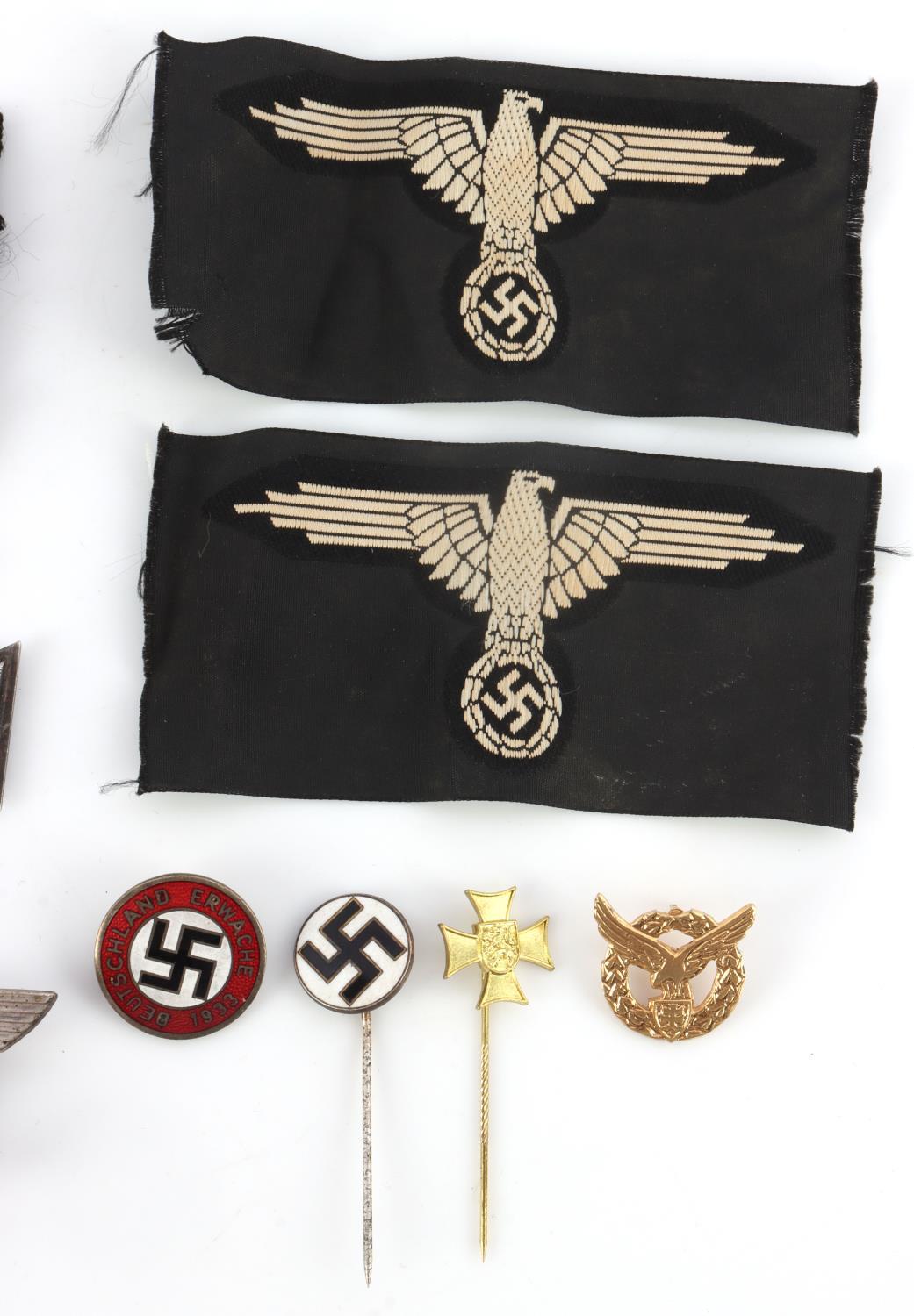 14 WWII GERMAN REICH NSDAP & LUFTWAFFE BADGES LOT