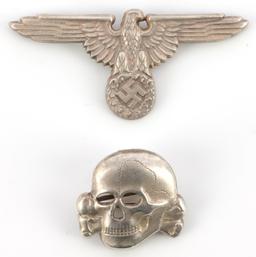 WWII GERMAN THIRD REICH SS VISOR PIN SET