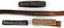 WWII GERMAN REICH WHERMACHT CUFF TITLE LOT