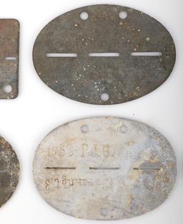 6 WWII GERMAN REICH STALAG VIII & SS DOG TAG LOT