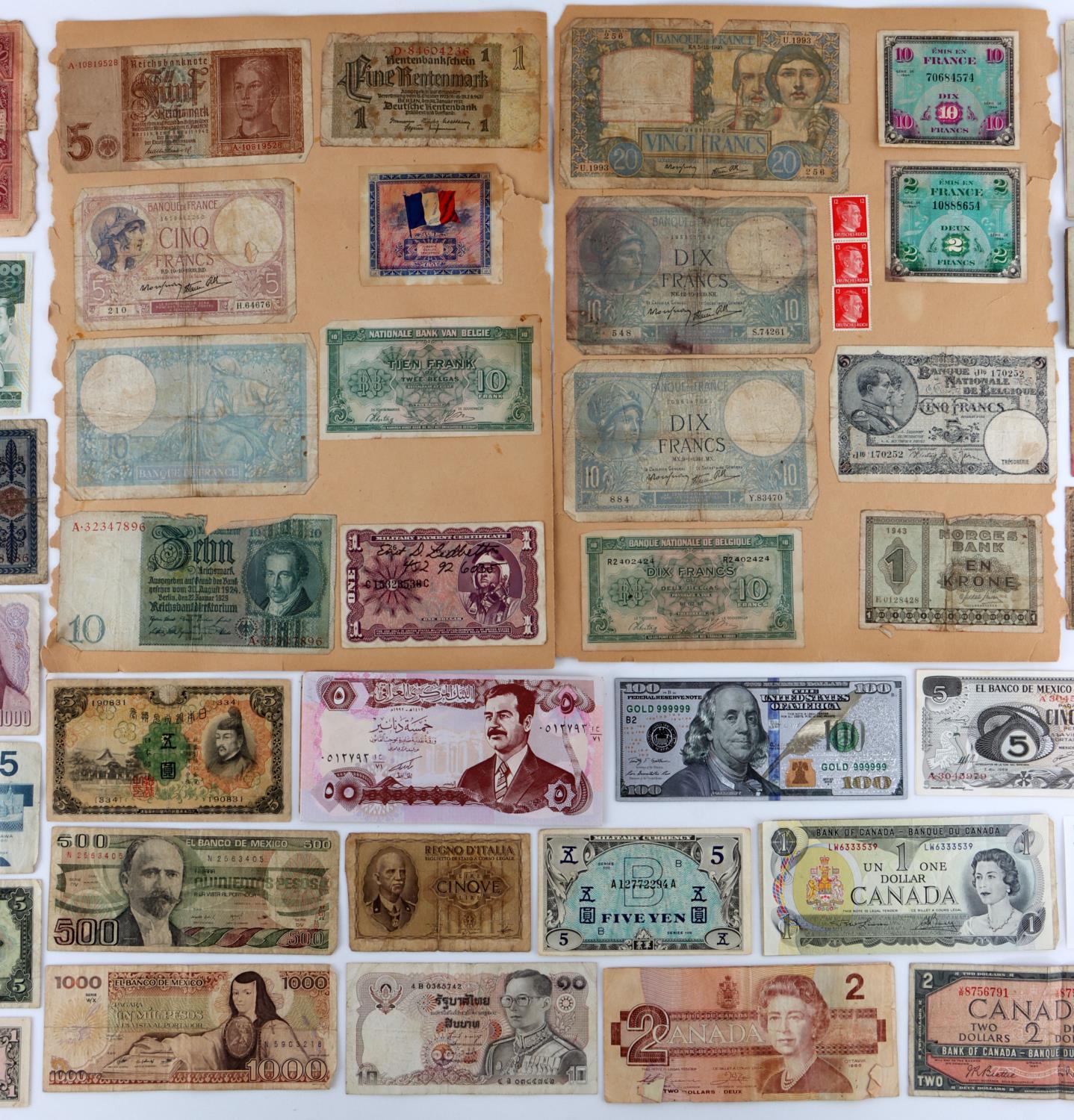 100 PIECES OF WORLD U.S. CSA  BANKNOTE LOT