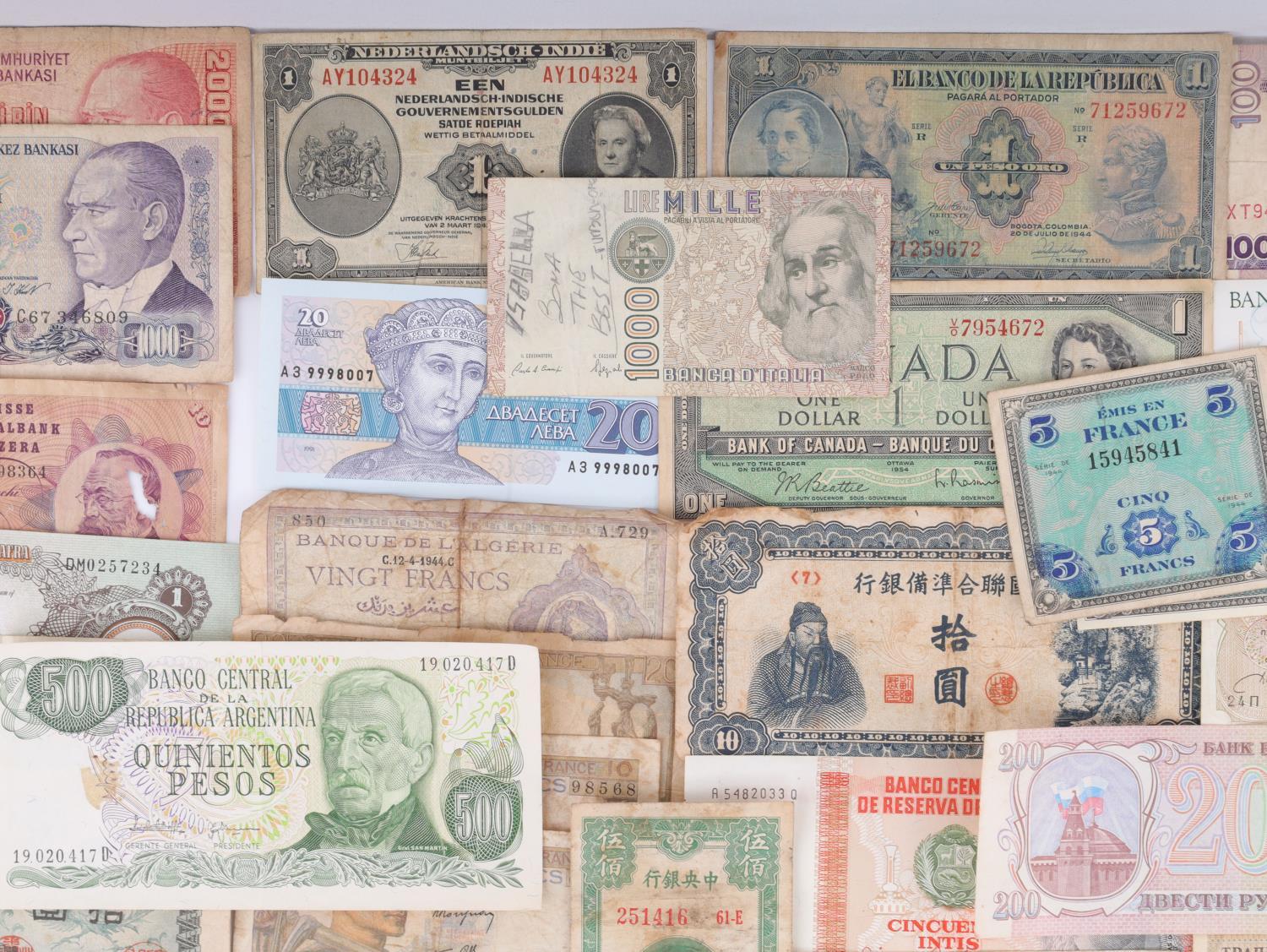 LARGE LOT OF CURRENCY FROM AROUND THE WORLD