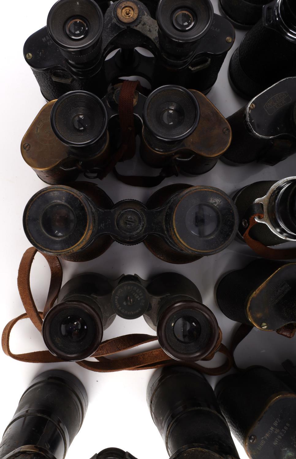 LARGE COLLECTION OF BINOCULARS FRENCH U.S. GERMAN