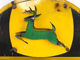 VINTAGE METAL JOHN DEERE TRACTOR WELDED SIGN