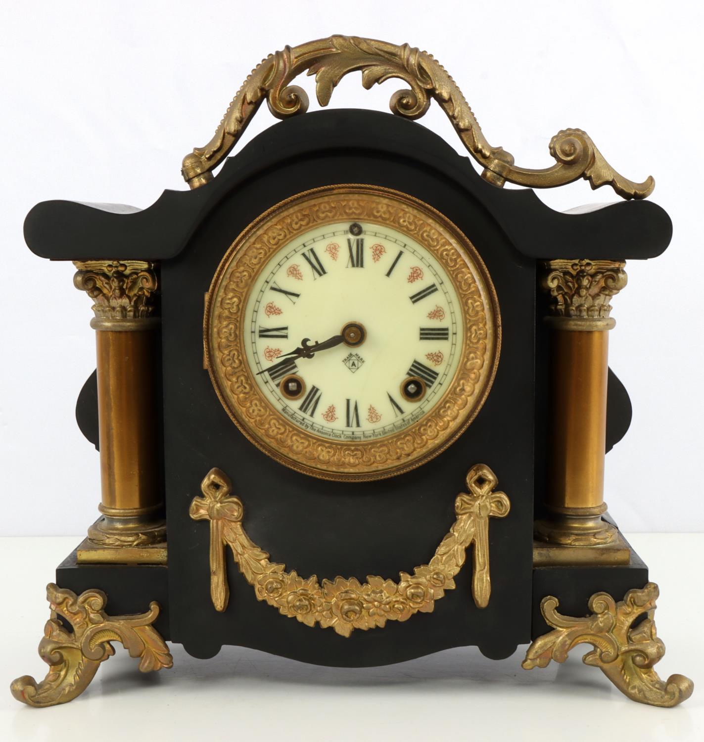 ANSONIA VICTORIAN STYLE MANTEL WIND UP CLOCK