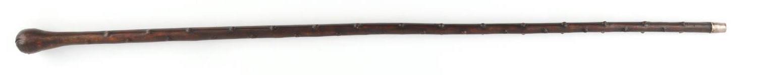 ANTIQUE BLACK JACK GRIP WALKING STICK CANE