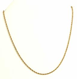 18-INCH 14K YELLOW GOLD ROPE CHAIN NECKLACE