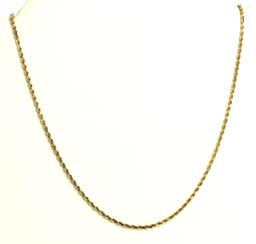 14KT GOLD ROPE CHAIN NECKLACE