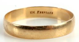 10KT GOLD WEDDING BAND RING SIZE 12 1/2