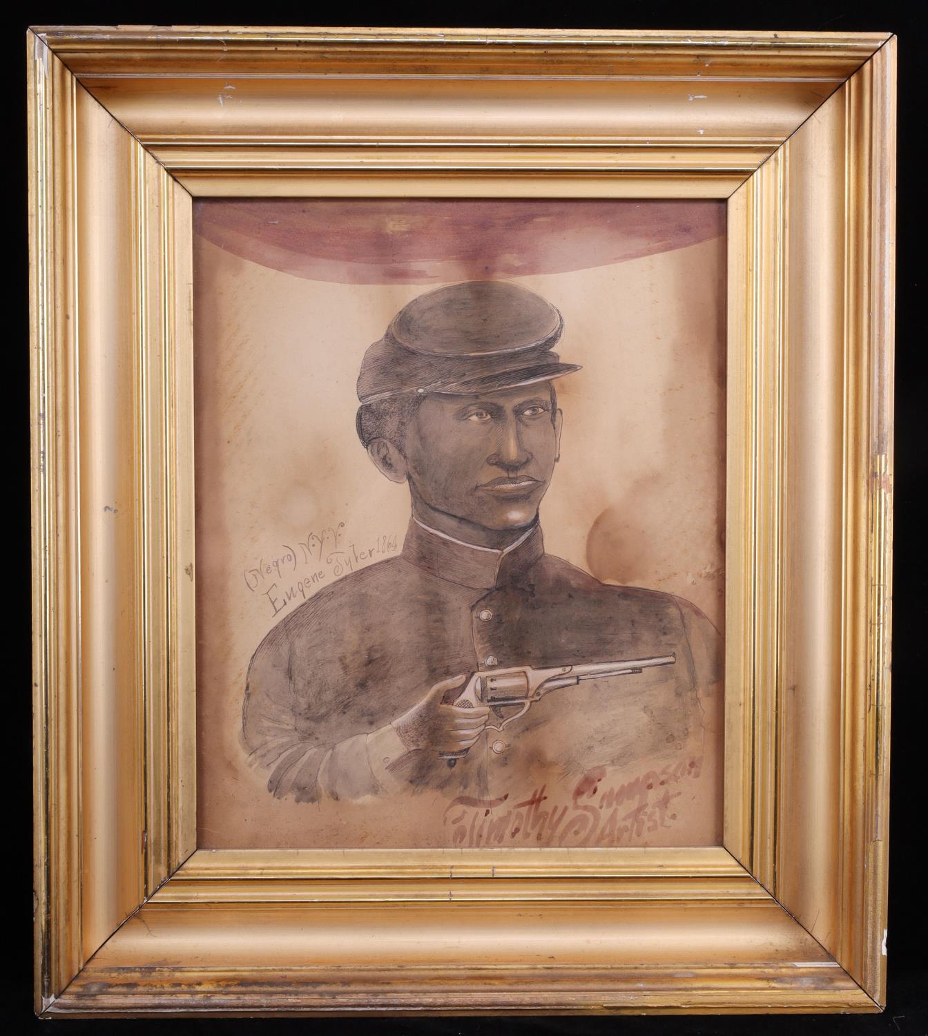 PAINTING CIVIL WAR AFRICAN AMERICAN SOLDIER NAMED