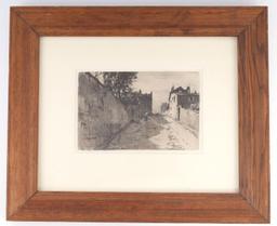 C A PLATT 1884 RUE DU MONT CENIS ETCHING IN BLACK