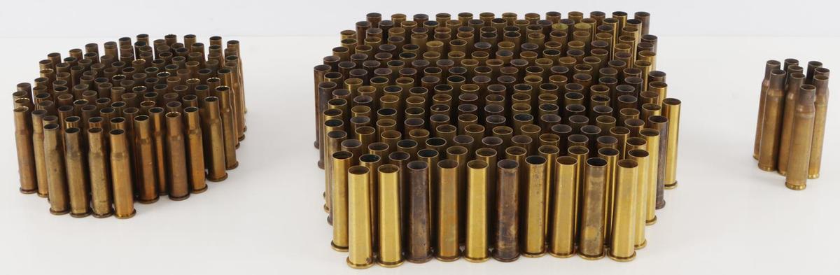 HUNDREDS OF BRASS CASINGS OF .45-70 & .30-30 WIN