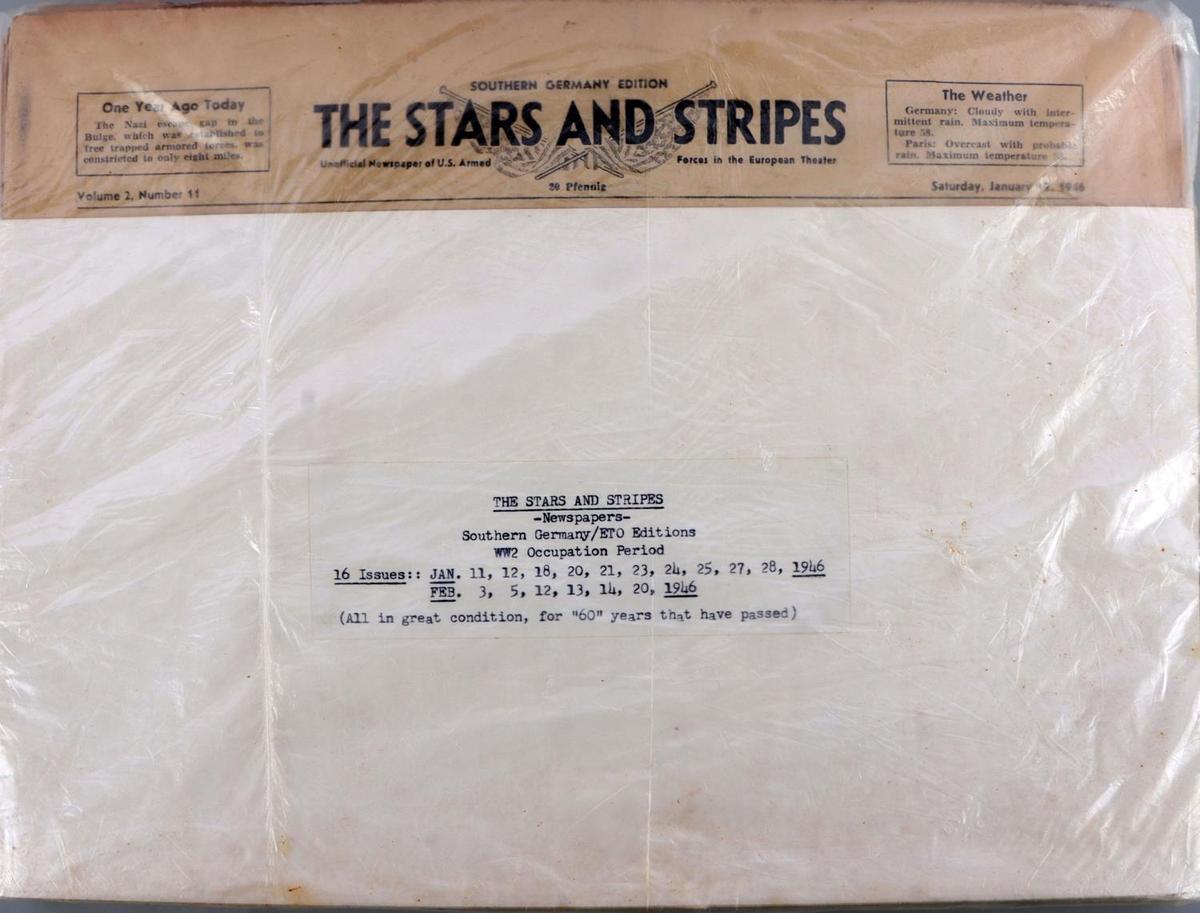 WWII THE STARS AND STRIPES NEWSPAPER LOT OF 16