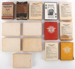 MILITARY ID & PLAYING CARD LOT OF 14
