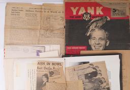 LOT OF WWII GERMAN AND US POTOS MAGAZINES LETTERS