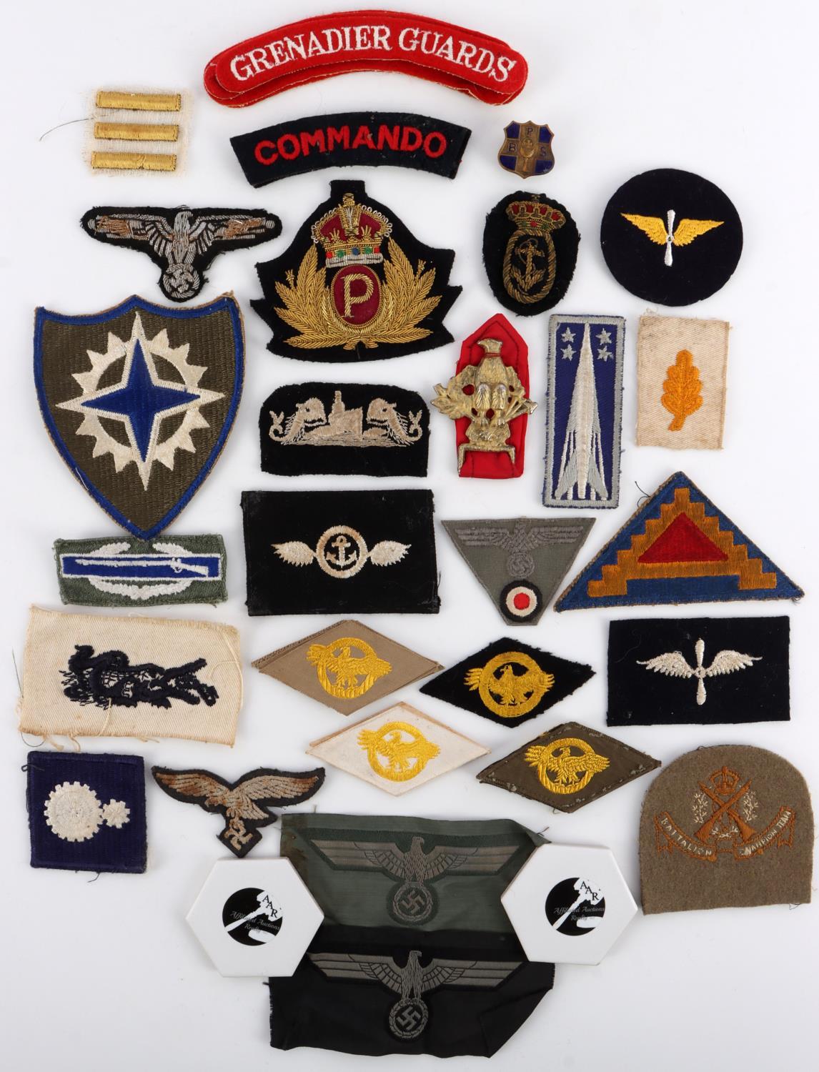 WWII GERMAN  BRITISH & US MILITARY PATCHES LOT 44