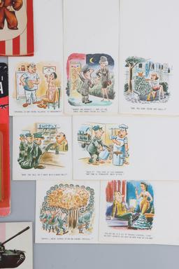 LOT OF WWII TOPPS CARDS STANTIONARY J STEVENS ADD