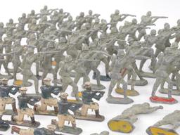 OVER 8 POUNDS OF GERMAN LEAD TOY SOLDIERS W MOLD