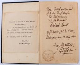 WWII ADOLF HITLER PERSONALIZED MEIN KAMPF COPY