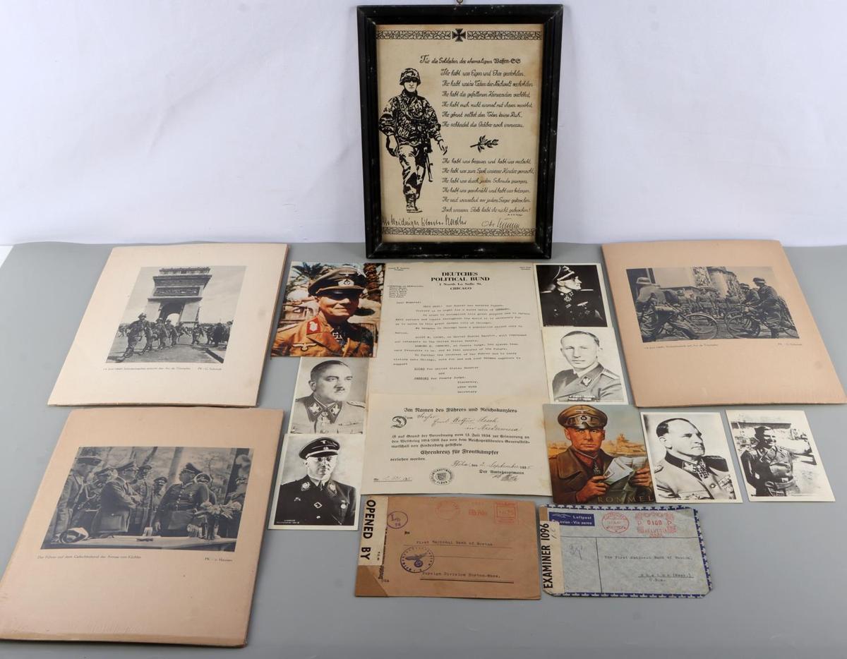 WWII GERMAN THIRD REICH LOT OF POSTCARDS & PRINTS